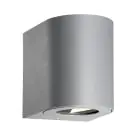 Nordlux Canto 2 Wandlamp Aluminium Grijs Up & Down - 10.6W 500lm - 830 Warm Wit | IP44
